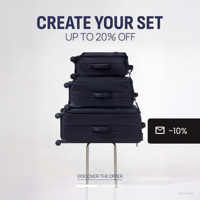 Create Your Set section from Lipault, on a phone