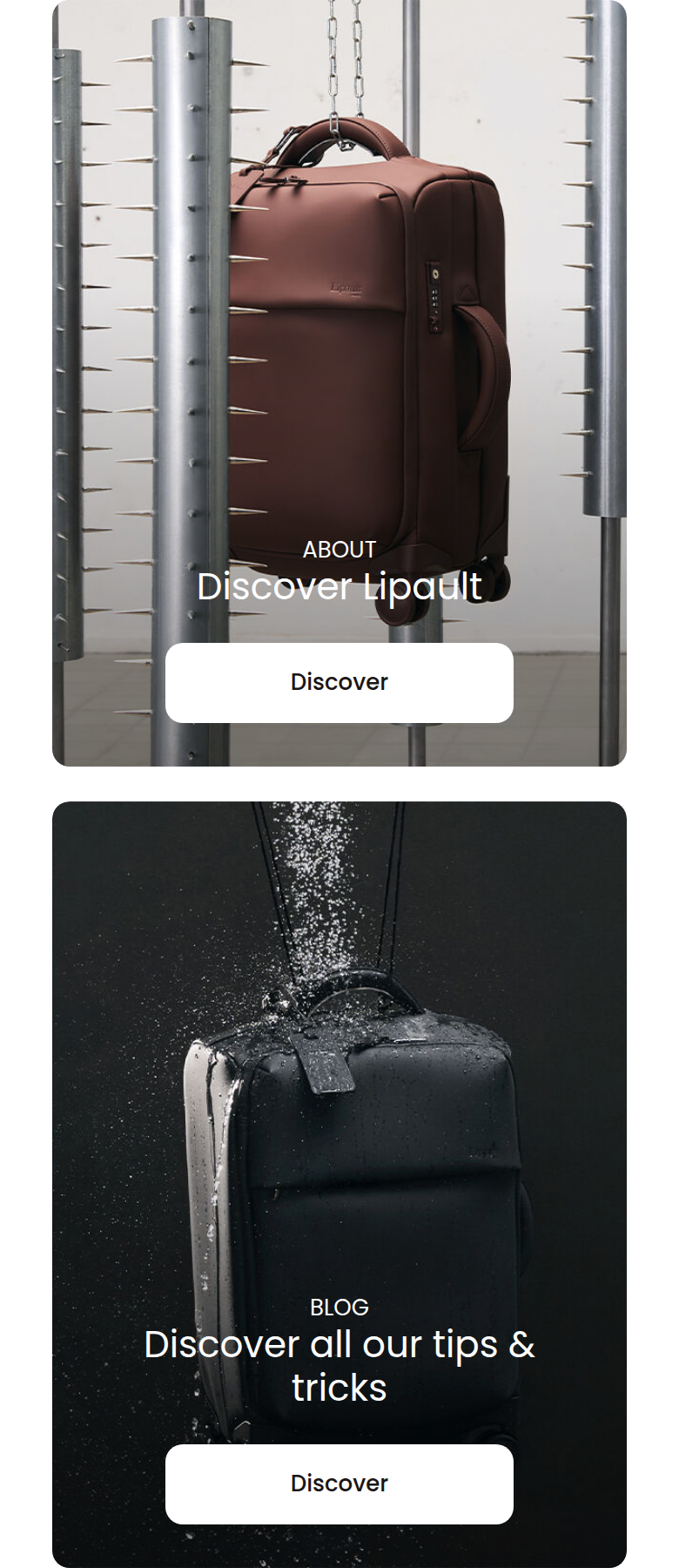 Discover Lipault section from Lipault, on a phone
