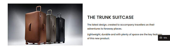 The Trunk Suitcase section from Lipault