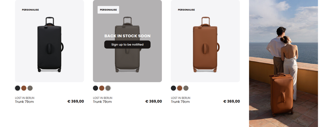Trunk Suitcases section from Lipault
