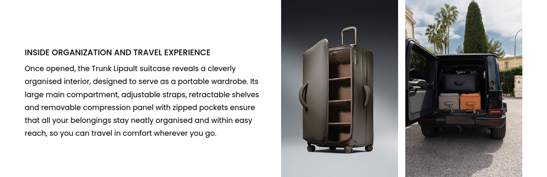 Inside Organization and Travel Experience section from Lipault