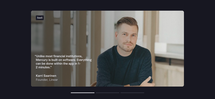 Customer Stories section from Mercury