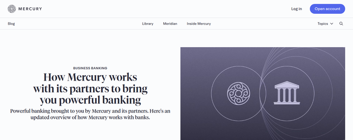 How Mercury Works With Its Partners section from Mercury