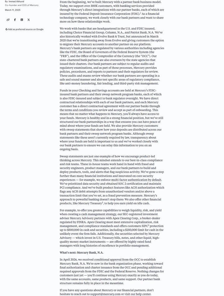 Article section from Mercury