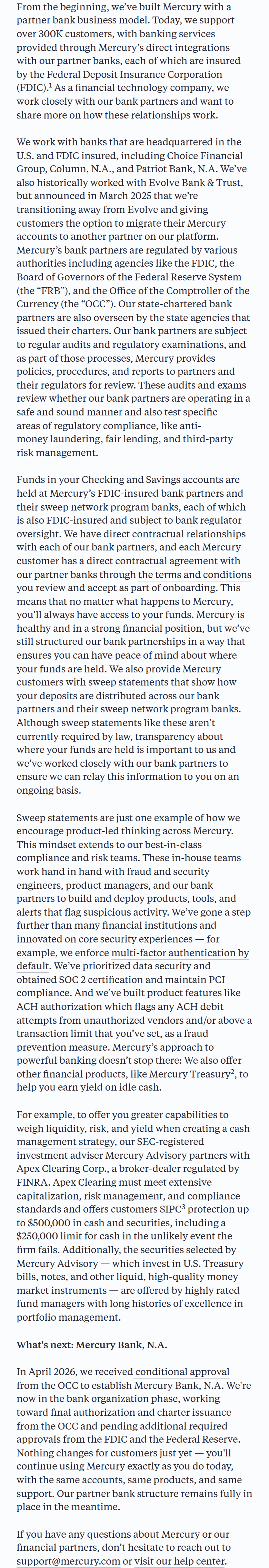 Article section from Mercury, on a phone