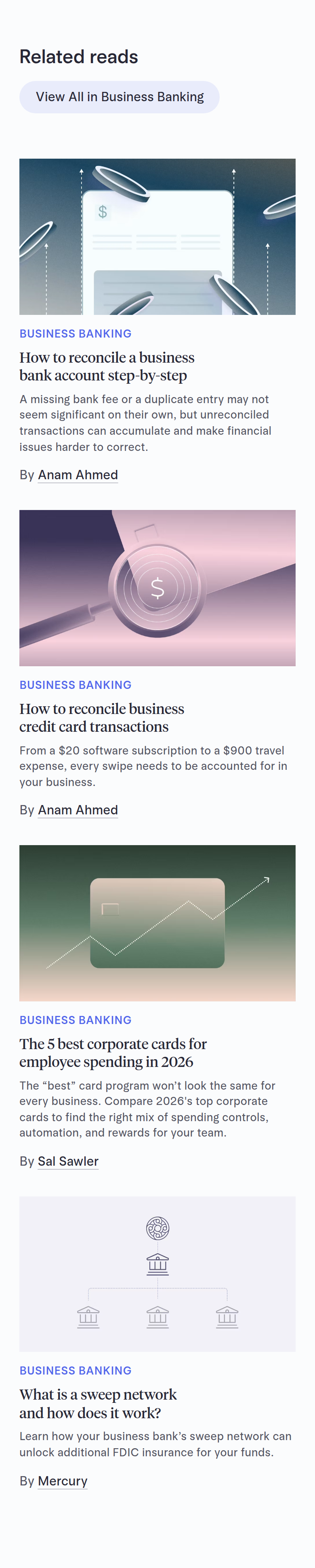 Related Reads section from Mercury, on a phone