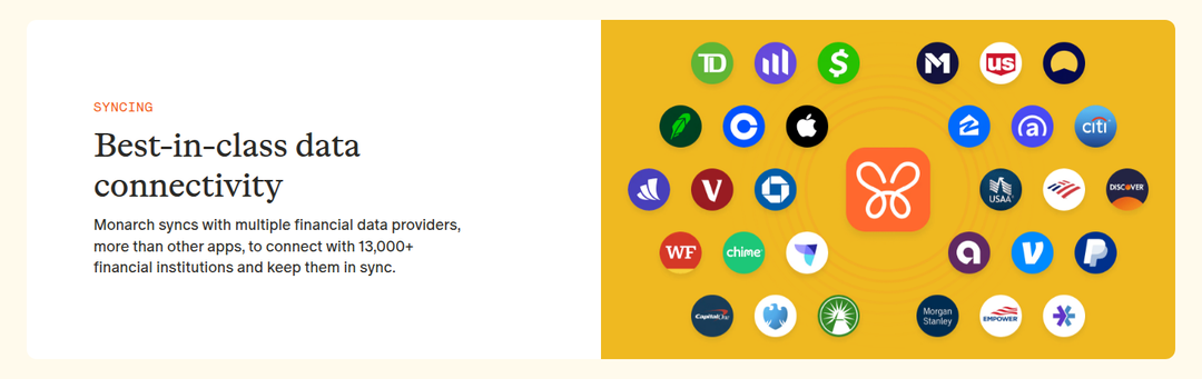 Best-in-Class Data Connectivity section from Monarch