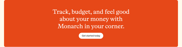 Track, Budget, and Feel Good About Your Money section from Monarch