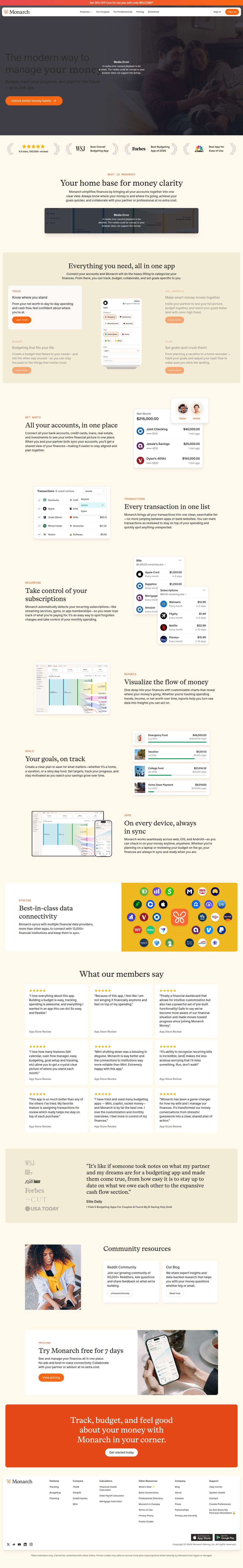 Home page of Monarch