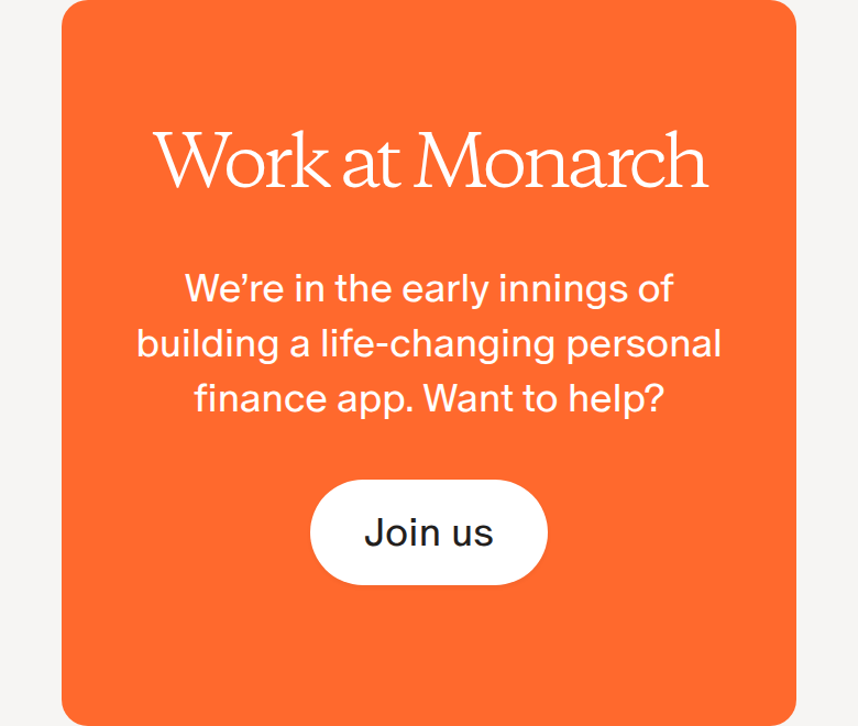 Work at Monarch section from Monarch, on a phone