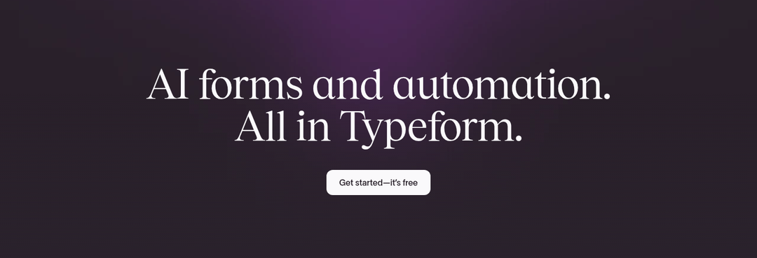 AI Forms and Automation, All in Typeform section from Typeform