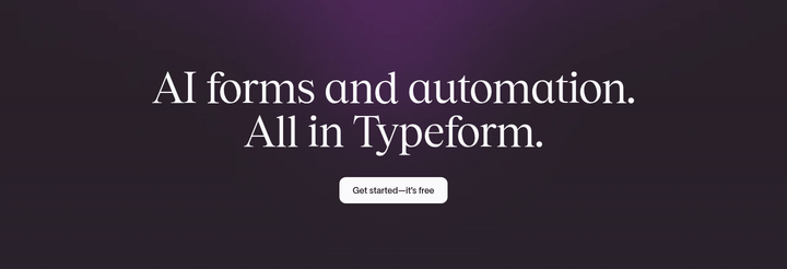 AI Forms and Automation, All in Typeform section from Typeform