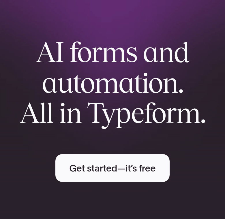 AI Forms and Automation, All in Typeform section from Typeform, on a phone