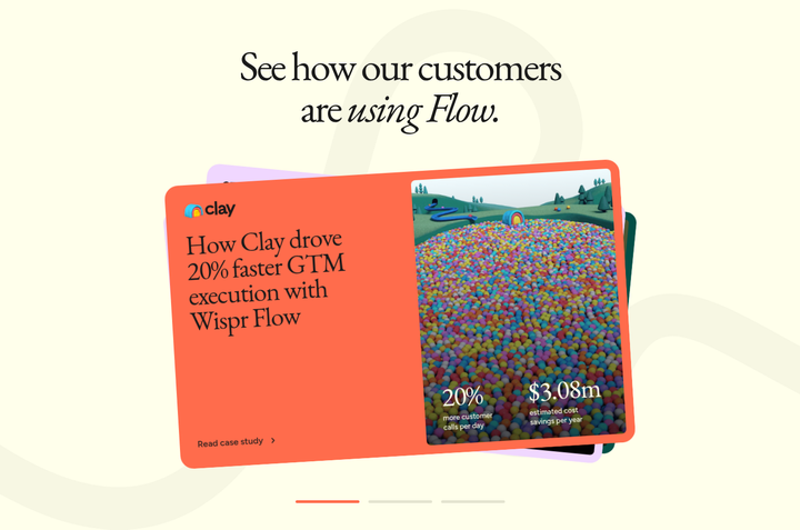 See How Our Customers Are Using Flow section from Wispr Flow