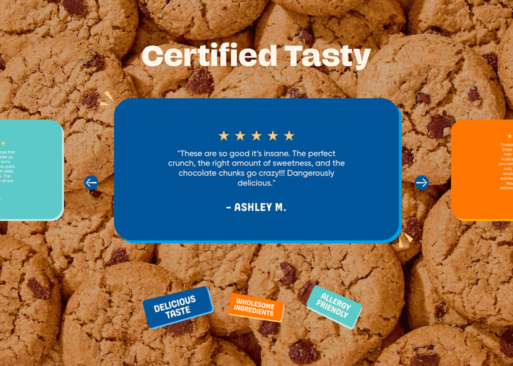 Certified Tasty section from Partake Foods