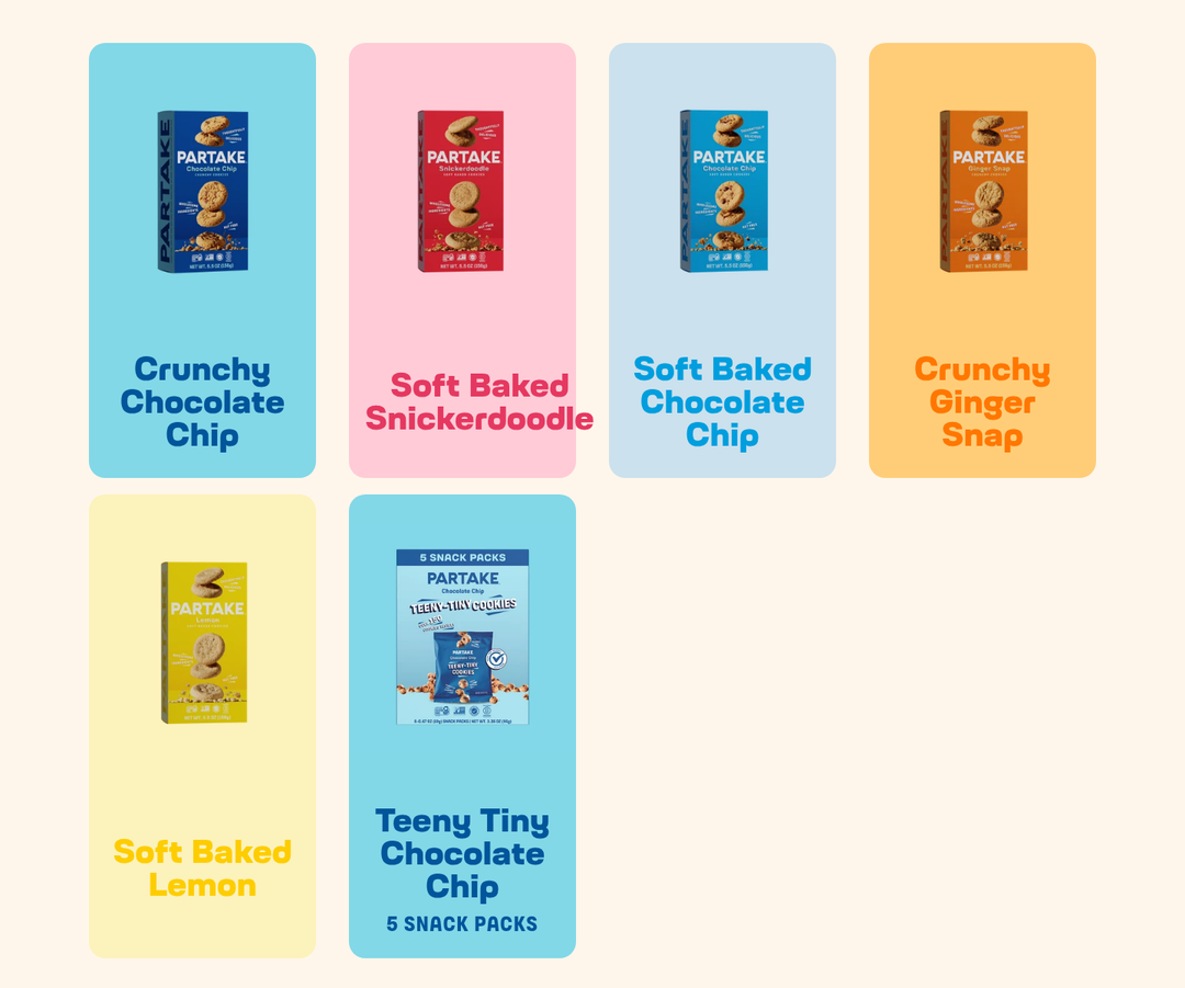The Full Lineup section from Partake Foods