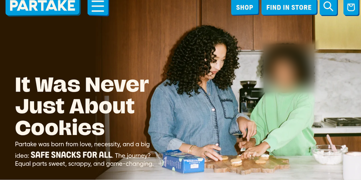 It Was Never Just About Cookies section from Partake Foods