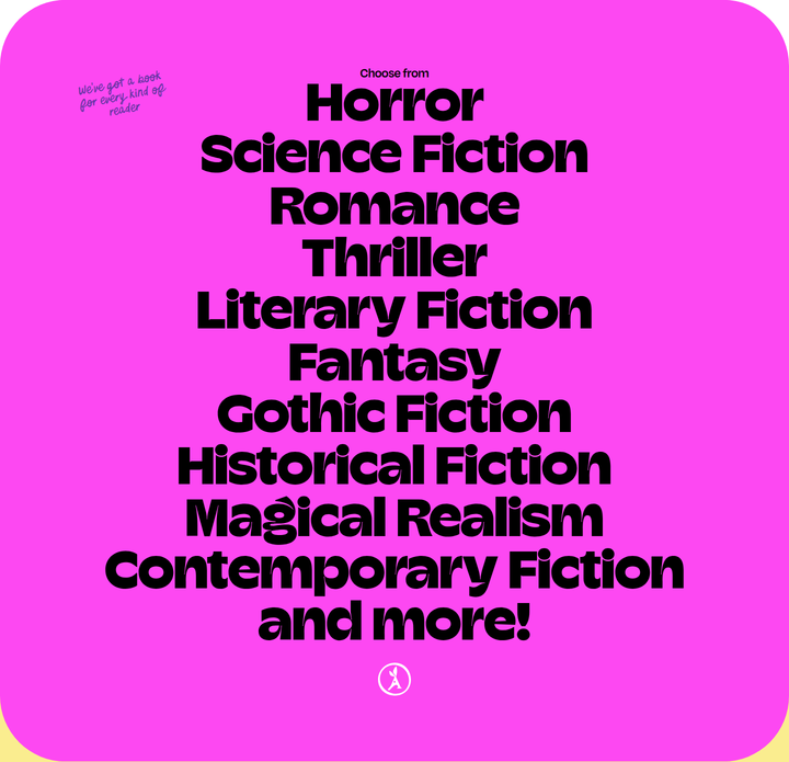 Genres section from Aardvark Book Club