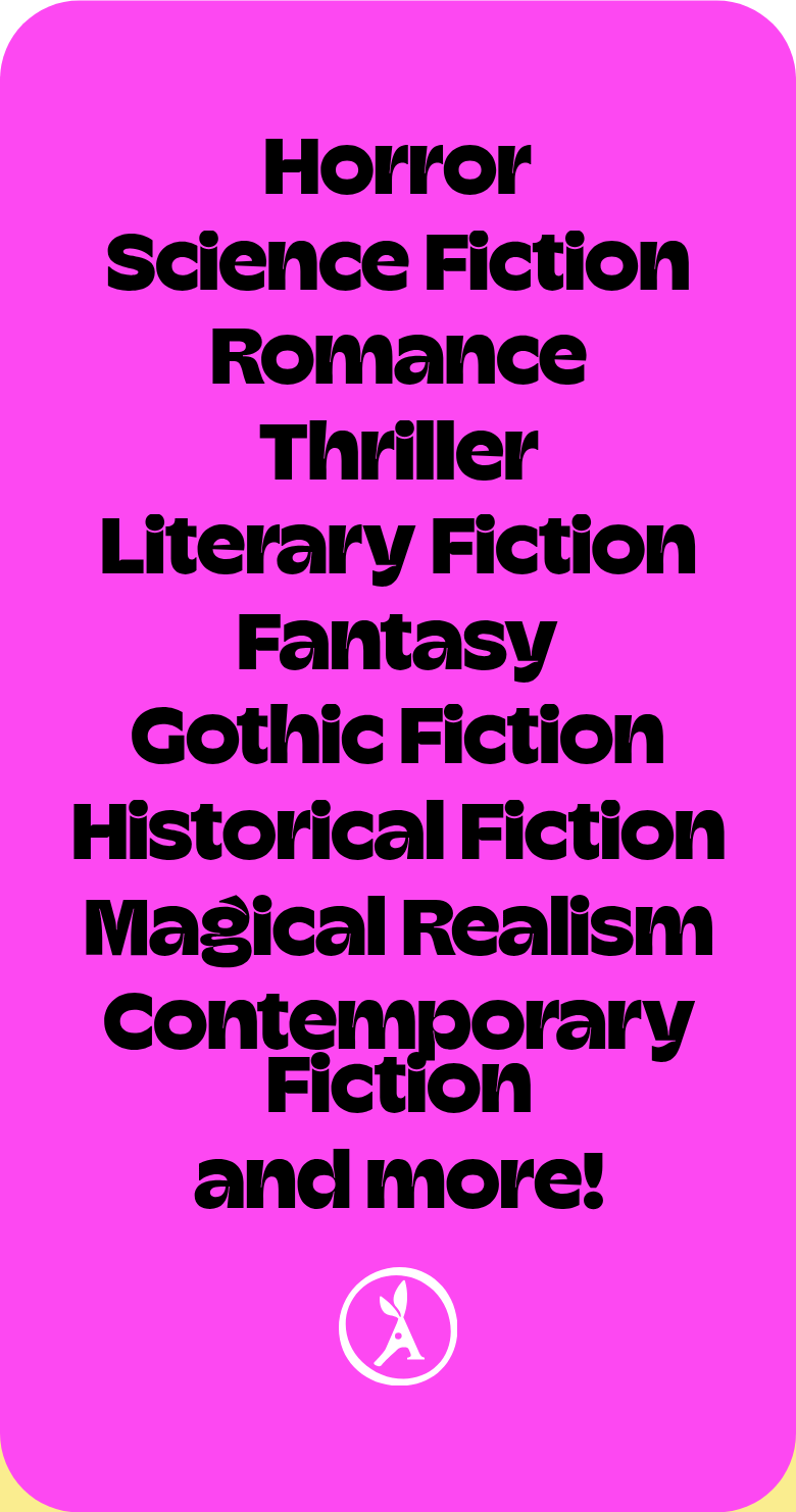 Genres section from Aardvark Book Club, on a phone