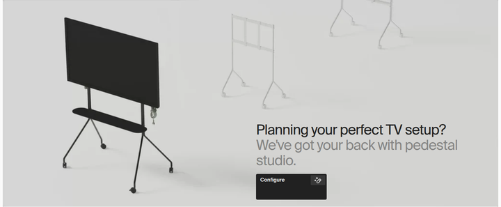 Planning Your Perfect TV Setup section from Pedestal