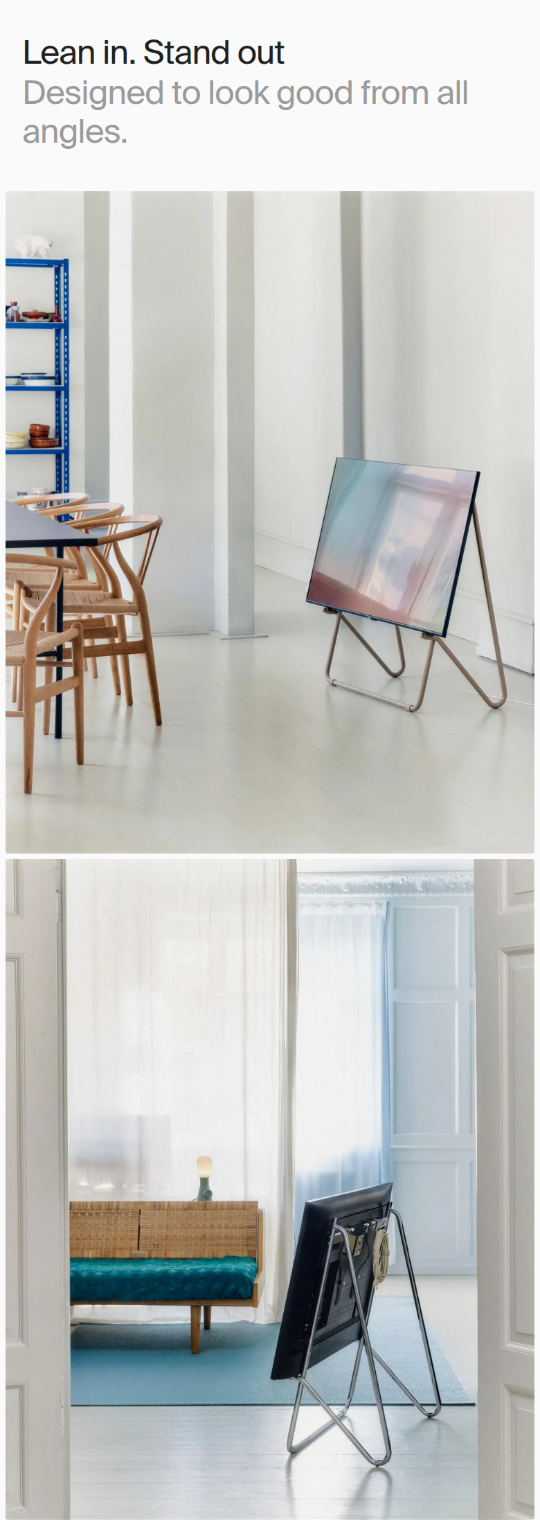 Lean In. Stand Out section from Pedestal, on a phone