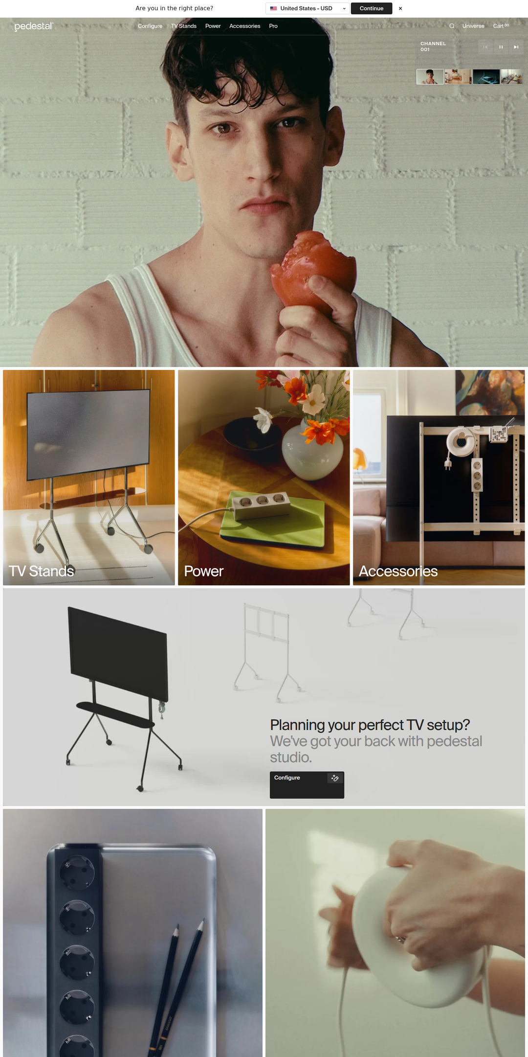 Home page of the Pedestal website