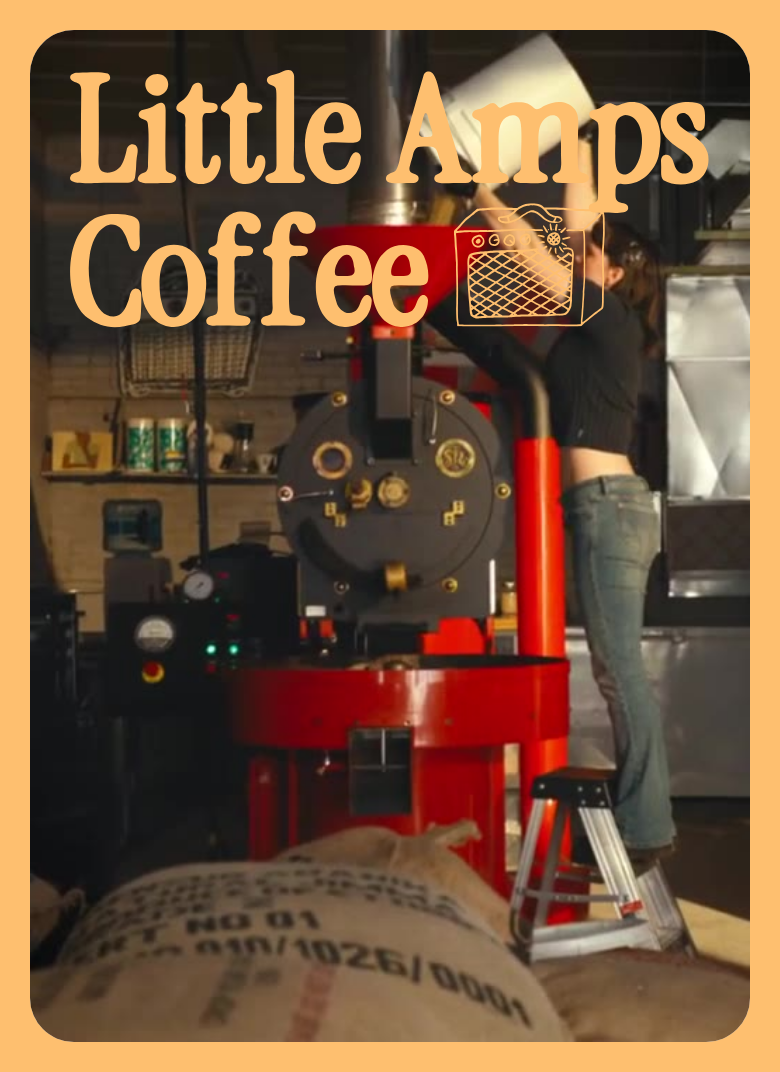 Little Amps Coffee section from Little Amps Coffee, on a phone