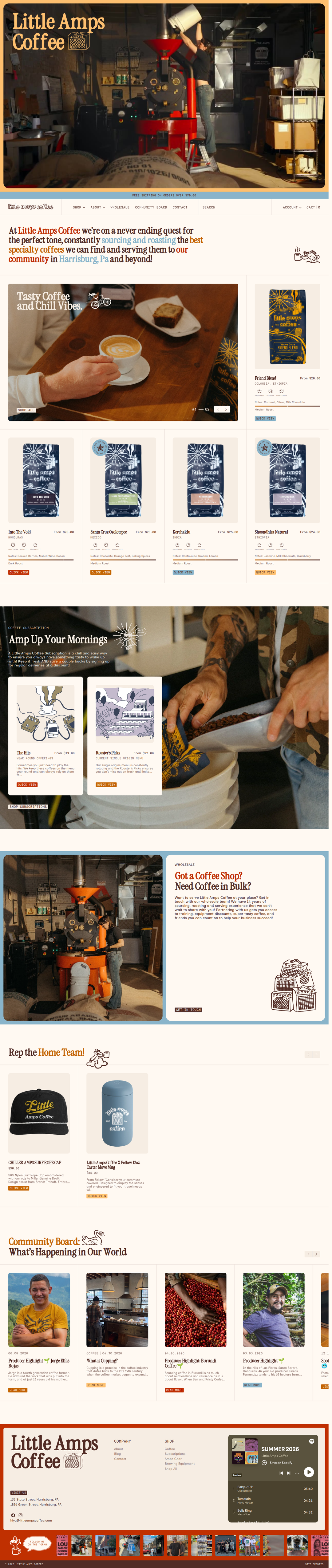Home page of Little Amps Coffee