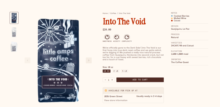 Into the Void section from Little Amps Coffee
