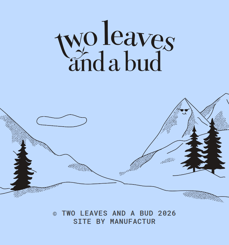 Footer Illustration section from Two Leaves and a Bud, on a phone