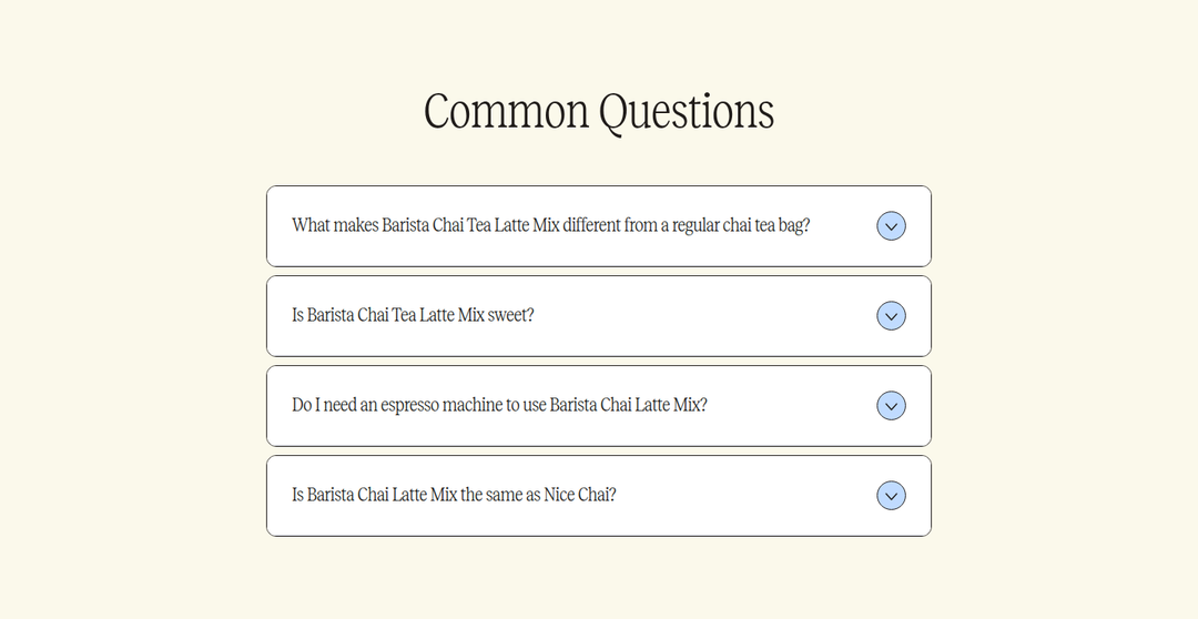 Common Questions section from Two Leaves and a Bud