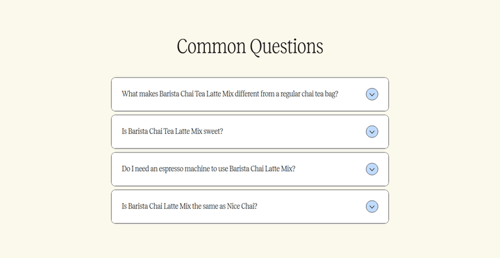 Common Questions section from Two Leaves and a Bud