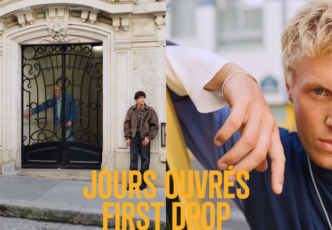 Jours Ouvrés First Drop section from Coutumes