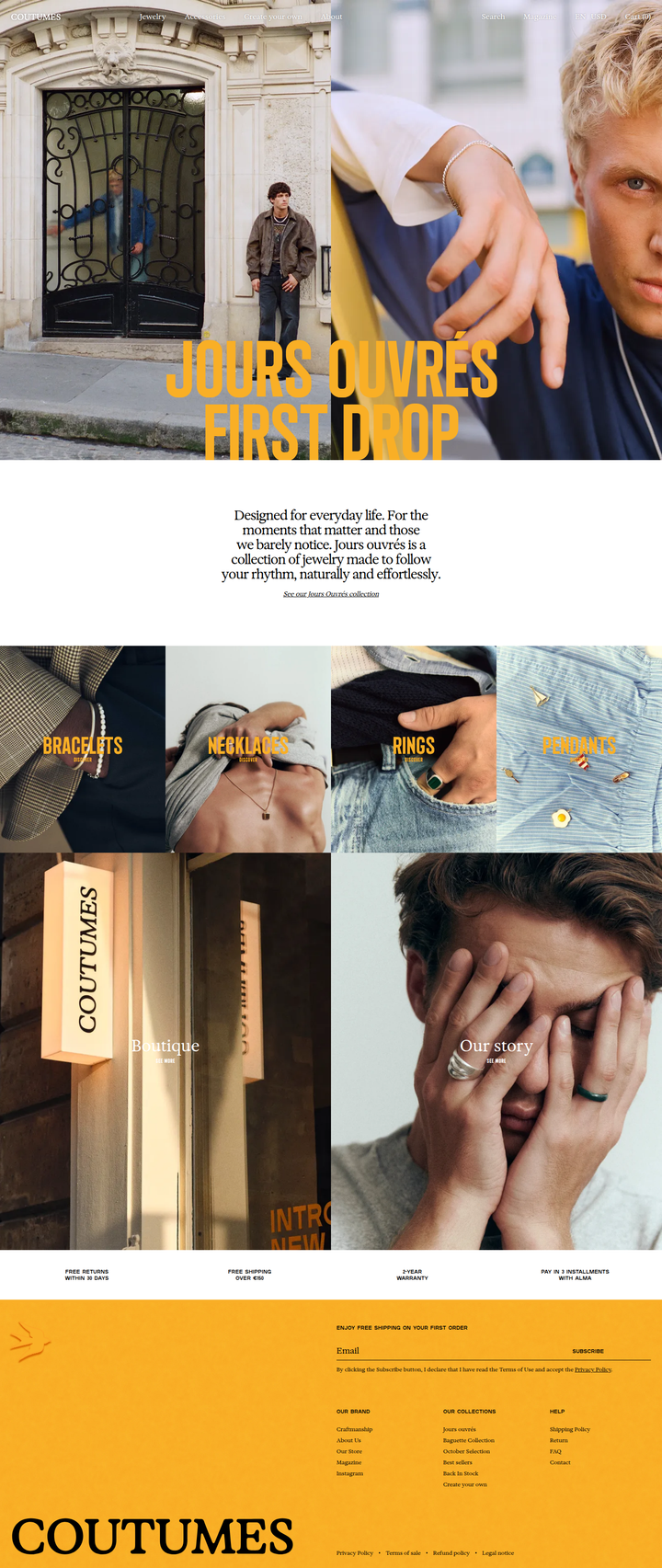 Home page from Coutumes