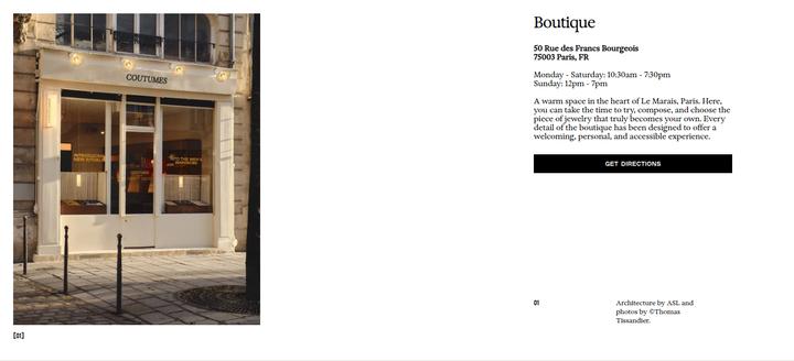 Boutique section from Coutumes