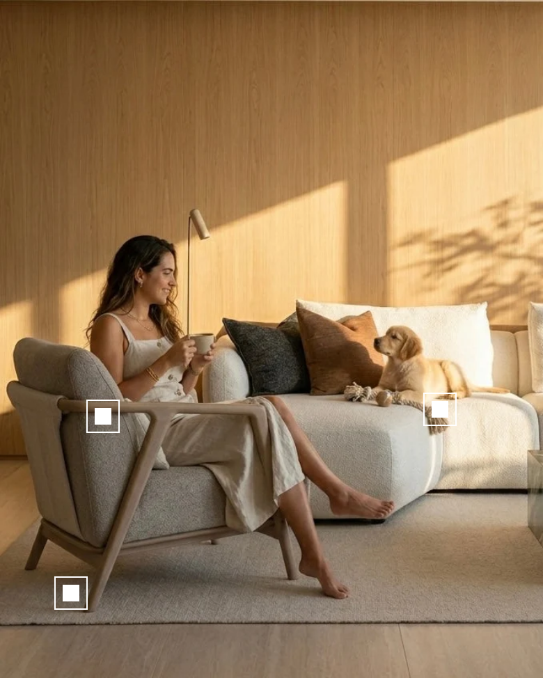 Product Hotspots section from CANCAN Furnishings, on a phone
