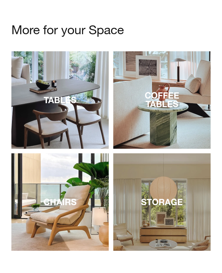 More for Your Space section from CANCAN Furnishings, on a phone