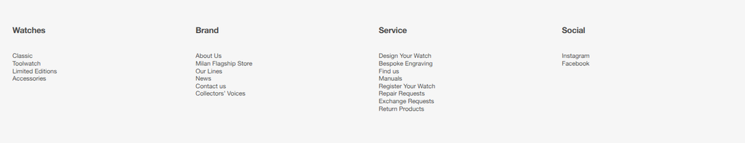 Footer section from Unimatic