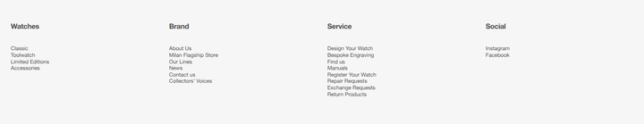 Footer section from Unimatic