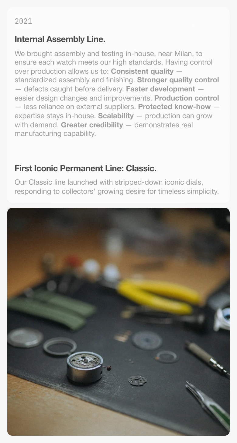 Internal Assembly Line section from Unimatic, on a phone