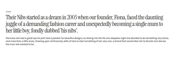 Their Nibs Started as a Dream in 2003 section from Their Nibs