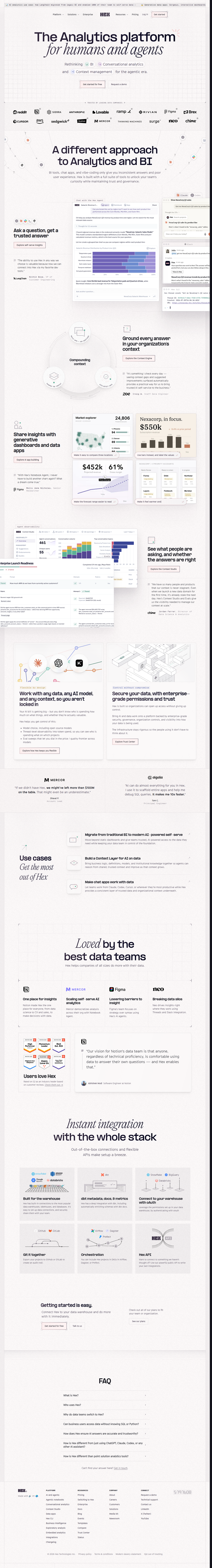 Home page from Hex