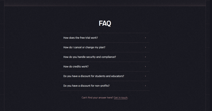 FAQ section from Hex