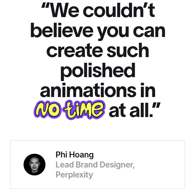 Polished Animations in No Time section from Jitter, on a phone