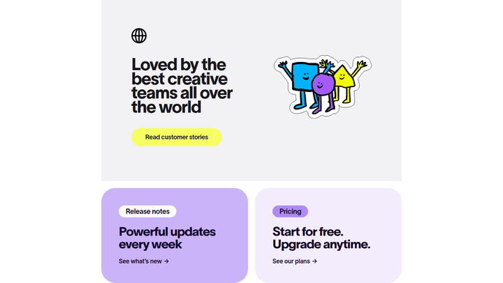 Loved by the Best Creative Teams section from Jitter