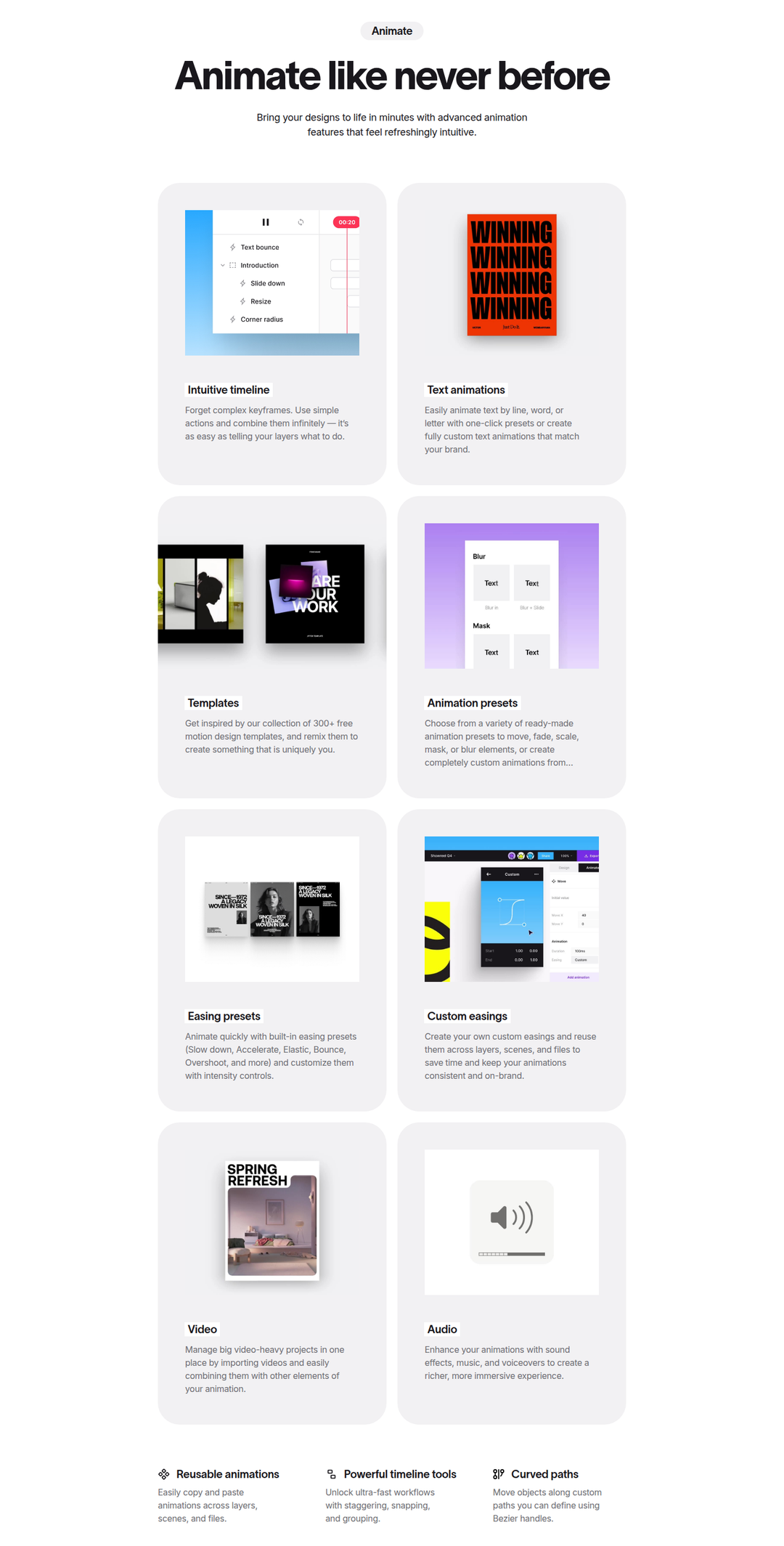 Animate Like Never Before section from Jitter
