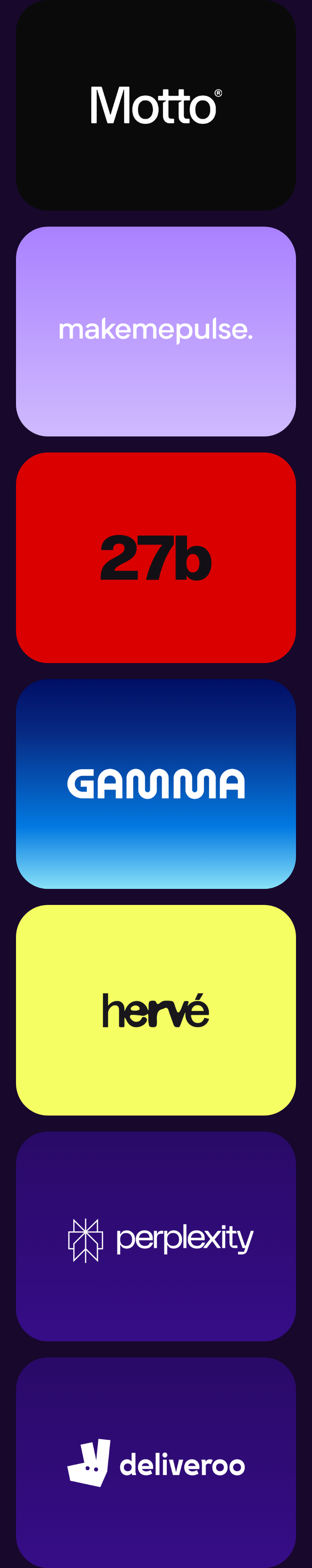 Customer Story Tiles section from Jitter, on a phone