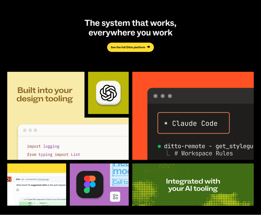 The System That Works, Everywhere You Work section from Ditto