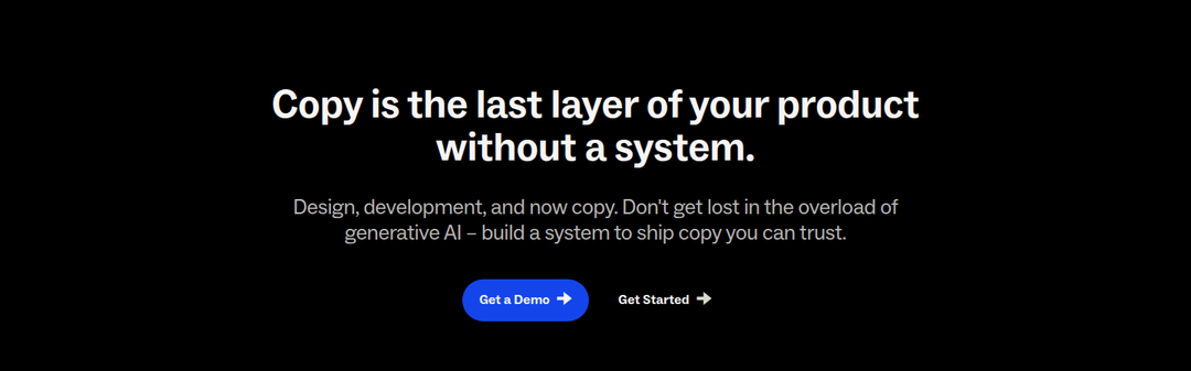 Copy Is the Last Layer of Your Product section from Ditto