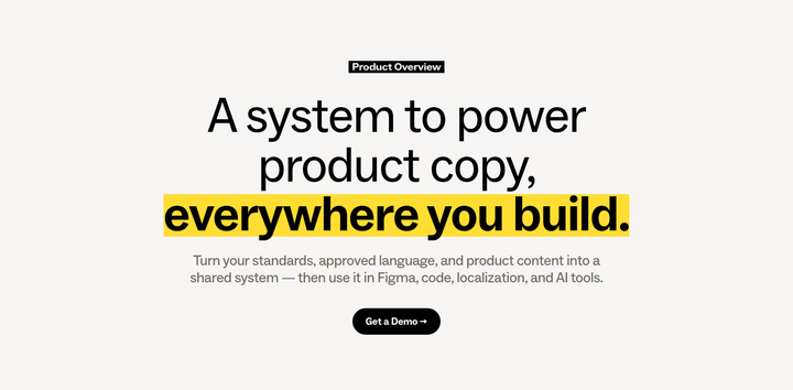 A System to Power Product Copy section from Ditto